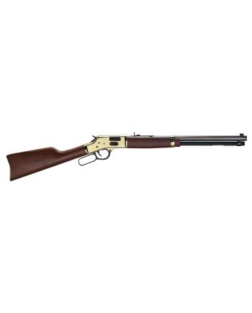 Henry H006GM Side Gate357 Mag/38 Special 10+1 20" Blued Octagon Barrel, Polished Brass Rec, American Walnut Stock, Adj. Sight