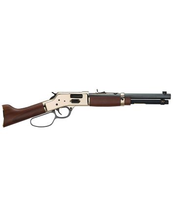 Henry H006GCML Mare's Leg Side Gate 45 Colt (LC) 5+1 12.90" Blued Octagon Barrel, Polished Hardened Brass Rec, American Walnut Furniture, Large Loop Lever, Adj. Sight