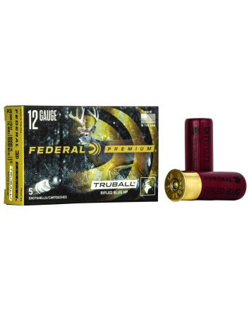 Federal PB127RS Premium Vital-Shok TruBall 12Gauge 2.75" 1oz RifledSlug Shot 5 Per Box/50 Case