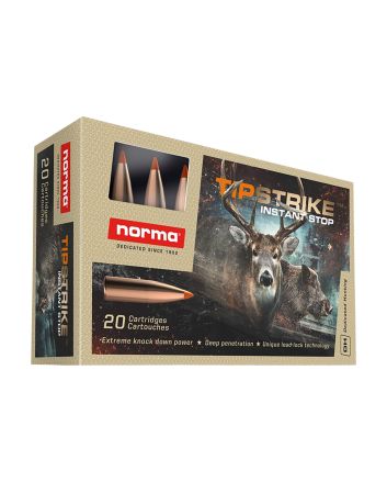 Norma Ammunition 20171222 Dedicated Hunting Tipstrike 280Rem 160gr Polymer Tip 20 Per Box/10 Case
