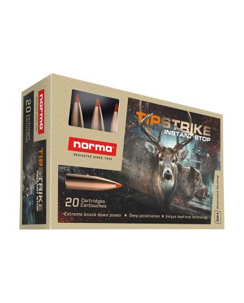 Norma Ammunition 20174352 Dedicated Hunting Tipstrike 308Win 170gr Polymer Tip 20 Per Box/10 Case
