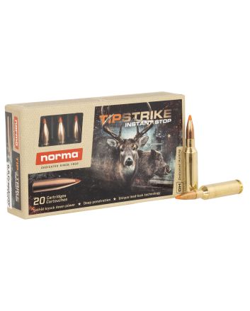 Norma Ammunition 20166512 Dedicated Hunting Tipstrike 6.5Creedmoor 140gr 20 Per Box/10 Case