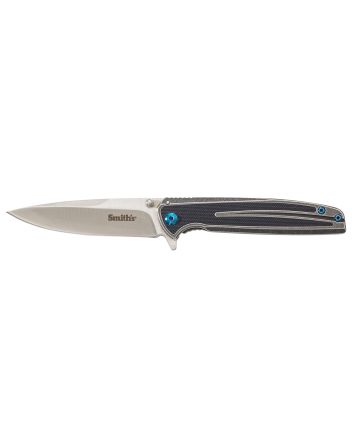 Smiths Products 51275 Imfima3.26" Folding Drop Point Plain Bead Blasted 3Cr13MoV SS Blade/ Bead Blasted Stainless Steel Handle Includes Pocket Clip