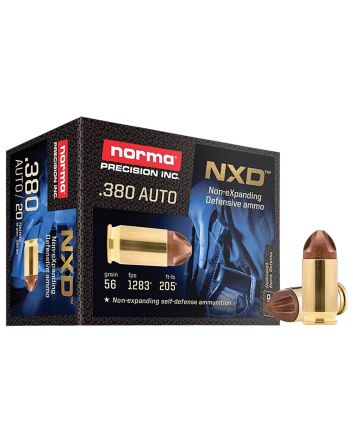 Norma Ammunition 611040020 Self Defense NXD 380ACP 56gr 20 Per Box/10 Case