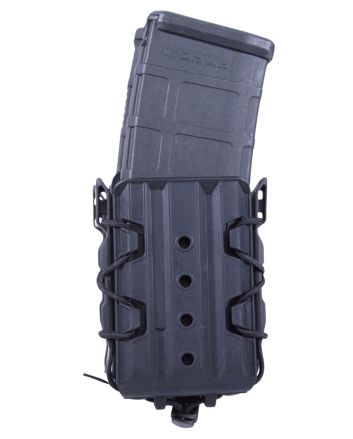 High Speed Gear 162R01BK X2R Taco V2 Mag Pouch Double, Black Polymer, Belt Clip/MOLLE U-Mount, Compatible w/ AR/AK Rifle Mags