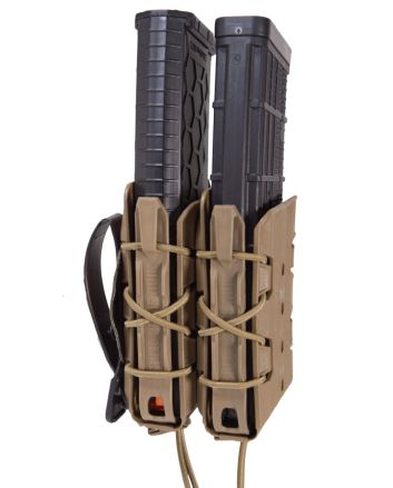 High Speed Gear 162R01CB X2R Taco V2 Mag Pouch Double, Coyote Brown Polymer, Belt Clip/MOLLE U-Mount, Compatible w/ AR/AK Rifle Mags