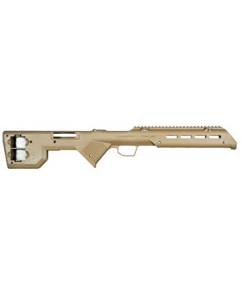 Desert Tech TRK22FDE TREK-22 Rifle Chassis Flat Dark Earth Synthetic Fixed Bullpup Fits Ruger 10/22 26.75" OAL