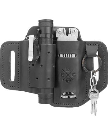 1791 Gunleather STESLFBLKA EDC Standard Easy Slide OWB Black Leather Belt Slide Ambidextrous
