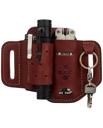 1791 Gunleather STESLFCHNA EDC Standard Easy Slide OWB Chestnut Leather Belt Slide Ambidextrous