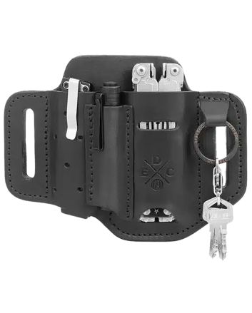 1791 Gunleather STESSFBLKA EDC Standard Easy Slide OWB Black Leather Belt Slide Ambidextrous