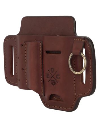 1791 Gunleather STESSFCHNA EDC Standard Easy Slide OWB Chestnut Leather Belt Slide Ambidextrous