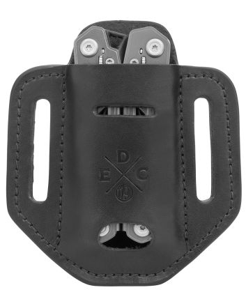 1791 Gunleather HDESSLBLKA EDC Heavy Duty Easy Slide Solo OWB Black Leather Belt Slide Ambidextrous