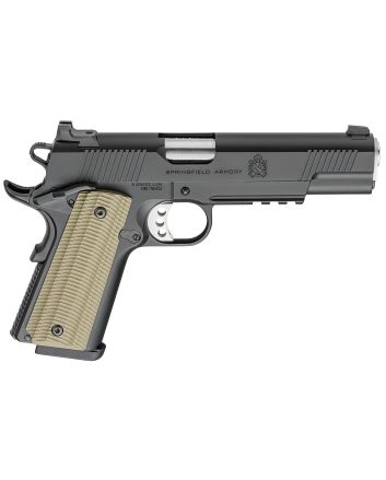 Springfield Armory PO9229 Operator9mm Luger 9+1 5" Stainless Match Grade Steel Barrel, Black Cerakote Serrated Slide, Black Cerakote Stainless Steel Frame w/Beavertail &amp; Picatinny Rail, VZ G10 Grips