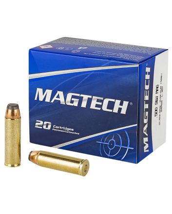 Magtech 500B Range/Training500S&amp;WMag 325gr Semi Jacketed Soft Point Flat 20 Per Box/25 Case