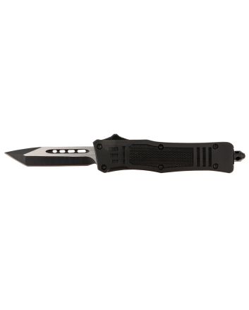 Steel River Knives MT616BT SpartanMini 2.75" OTF Tanto Plain Black/Silver 440C SS Blade/ 4.25" Black Aluminum Zinc Alloy Handle