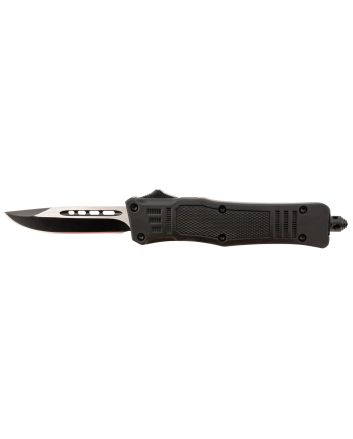 Steel River Knives MT616BDP SpartanMini 2.75" OTF Drop Point Plain Black/Silver 440C SS Blade/ 4.25" Black Aluminum Zinc Alloy Handle