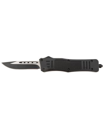 Steel River Knives T618BDP SpartanMedium 3.25" Drop Point Plain Black/Silver 440C SS Blade/ 4.50" Black Aluminum Zinc Alloy Handle