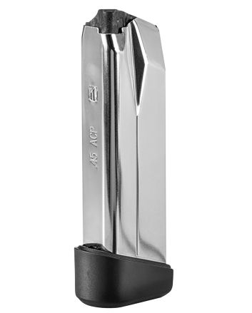 FN 20100720 545 Replacement Magazine 15rd 45 ACP Stainless Steel w/ Black Polymer Flush Floorplate Fits FN 545 Tactical