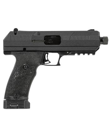 Hi-Point JHP45G2 JHP Gen2 45 ACP 9+1 4.50" Black Steel Threaded Barrel, Black Powder Coated Serrated Steel Slide, Black Polymer Frame w/Picatinny Rail, Black Polymer Grip