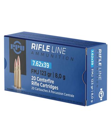 TR&amp;Z PP739F Metric Rifle Rifle Line 7.62x39mm 123 gr Full Metal Jacket 20 Per Box/ 50 Case