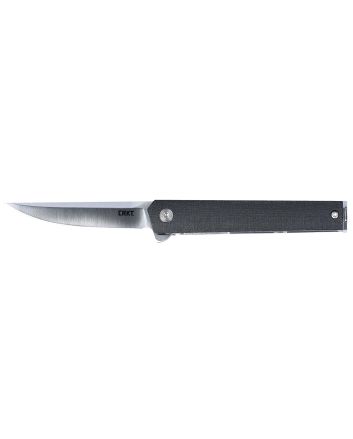 CRKT 7095KX CEOCompact 2.61" Folding Plain Satin 4116 SS Blade/Black GRN Handle Includes Pocket Clip