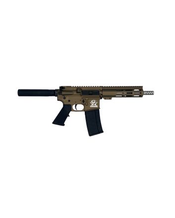 Great Lakes Firearms GL15223SSPBRZ AR-15 Pistol 223 Wylde 30+1 7.50" Stainless Barrel, Bronze Rec, 7" M-LOK Handguard, Buffer Tube (No Brace), Black A2 Grip
