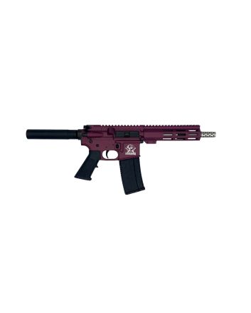 Great Lakes Firearms GL15223SSPCHY AR-15 Pistol 223 Wylde 30+1 7.50" Stainless Barrel, Black Cherry Rec, 7" M-LOK Handguard, Buffer Tube (No Brace), Black A2 Grip