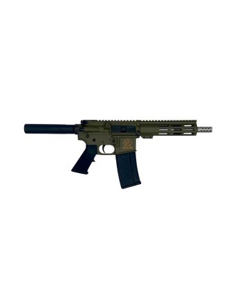 Great Lakes Firearms GL15223SSPODG AR-15 Pistol 223 Wylde 30+1 7.50" Stainless Barrel, OD Green Rec, 7" M-LOK Handguard, Buffer Tube (No Brace), Black A2 Grip