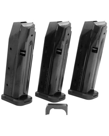 Shield Arms S15COMBOG33M1C S15 Magazine Gen 3 Combo 15rd 9mm Luger Compatible w/Glock 43X/48 Black Steel 3 Pack