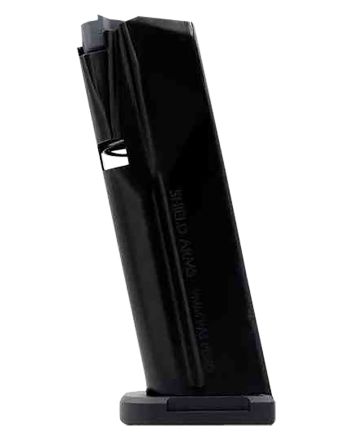 Shield Arms S15ME5INSG3BLK S15 Magazine Gen 3 15rd w/ +5rd Mag Extension (20rd Total) For Glock 43X/48 Black Nitride Steel