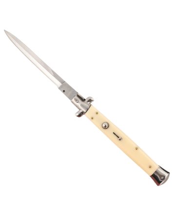 Steel River Knives CISID Spartan6" Italian Dagger Polished Blade 7" Ivory Synthetic Handle Side Open