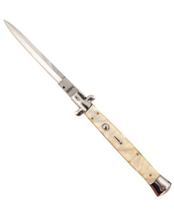 Steel River Knives CIMOPD Spartan6" Italian Dagger Polished Blade 7" Mother of Pearl Synthetic Handle Side Open