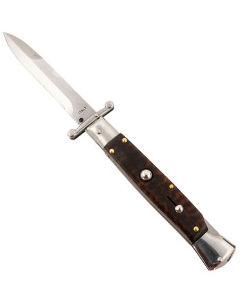 Steel River Knives SGSWP Spartan3.9" Italian Bayonet Polished Blade 5.1" Snakewood Handle Side Open