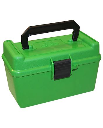 MTM Case-Gard H50XL10 Deluxe Ammo Box300 WSM/300 RUM Green Polypropylene 50rd