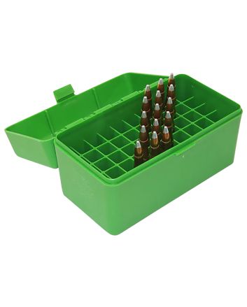 MTM Case-Gard RSS5010 Ammo Box Flip-Top 6mm PPC/7mm Green Polypropylene 50rd