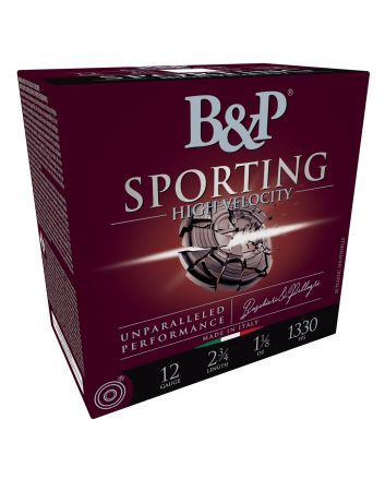 B&amp;P 12B8SCH8 Sporting Clay12Gauge 2.75" 1 1/8oz 8Shot 25 Per Box/10 Case