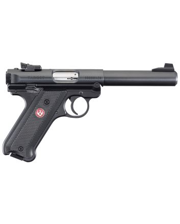 Ruger 40183 Mark IV Target *CA Compliant 22 LR 10+1 5.50" Blued Bull Barrel, Blued Aluminum Frame, Black Checkered Polymer Grip, Right Hand