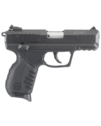 Ruger 3657 SR22 *CA Compliant 22 LR 10+1 3.50" Satin Stainless Steel Barrel, Black Anodized Serrated/Aluminum Slide, Black Polymer Frame w/Picatinny Rail Frame, Black Polymer Grips