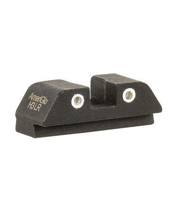 AmeriGlo GL8113R Tritium Rear Sight for GlockGreen Tritium White Outline Rear Sight