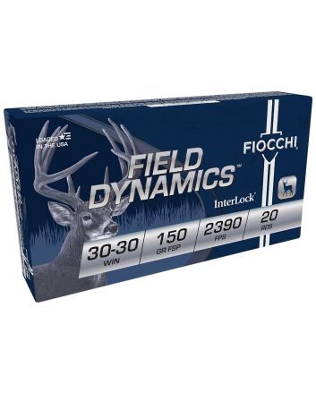 Fiocchi 3030B Field Dynamics InterLock 30-30Win 150gr Flat Soft Point 20 Per Box/10 Case