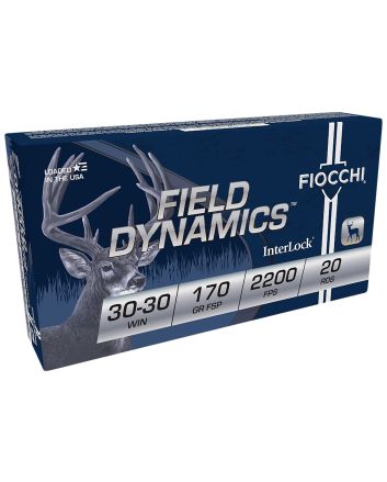 Fiocchi 3030C Field Dynamics InterLock 30-30Win 170gr Flat Soft Point 20 Per Box/10 Case
