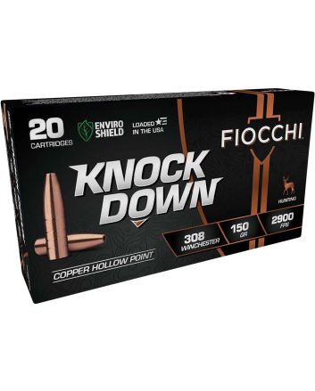 Fiocchi 308CHB Knock Down Enviro Shield 308Win 150gr Hollow Point 20 Per Box/10 Case