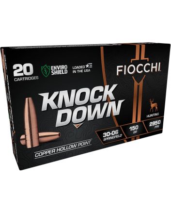 Fiocchi 3006CHA Knock Down Enviro Shield 30-06Springfield 150gr Hollow Point 20 Per Box/10 Case