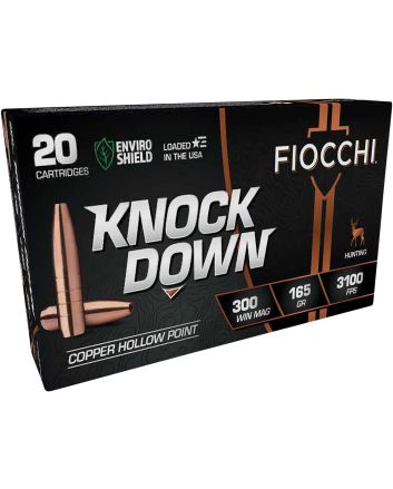 Fiocchi 300WMCHA Knock Down Enviro Shield 300WinMag 165gr Hollow Point 20 Per Box/10 Case