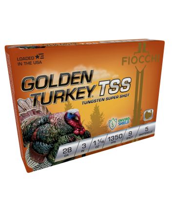 Fiocchi 283TSS9 Golden Turkey TSS 28Gauge 3" 1 1/16oz 9Shot 5 Per Box/10 Case