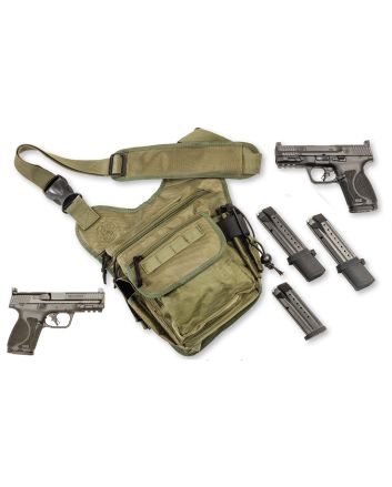 Smith &amp; Wesson 13928 M&amp;P M2.0 Compact Bug Out Bundle 9mm Luger 15+1(2)/23+1(2) 4", Black, Polymer Frame With Picatinny Rail, Optic Cut Slide, Includes Bug Out Bag (No Manual Safety)