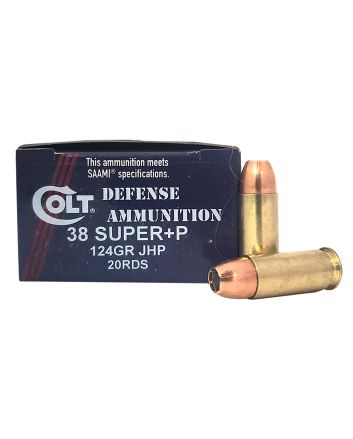 DoubleTap Ammunition 38SU124CT Doubletap Defense 38Super+P 124gr Jacket Hollow Point 20 Per Box/10 Case