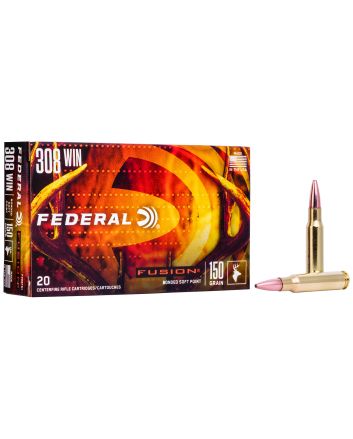 Federal F308FS1 Fusion308Win 150gr Bonded Soft Point 20 Per Box/10 Case