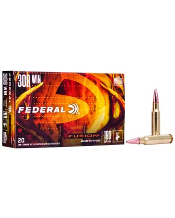 Federal F308FS3 Fusion308Win 180gr Bonded Soft Point 20 Per Box/10 Case