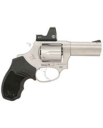 Taurus 2856P39R 856 w/Red Dot Small Frame 38 Special +P, 6 Shot 3" Matte Stainless Steel Barrel, Cylinder, Matte Optic Ready Frame, Black Rubber Grip, Exposed Hammer, Includes Riton Red Dot